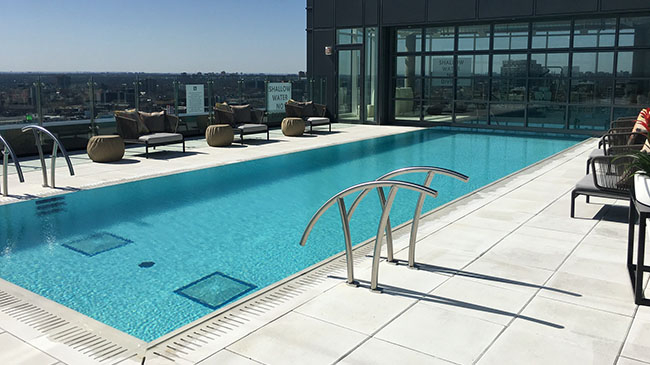Rooftop pool at the Hotel X in Toronto, Ontario